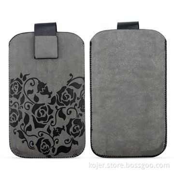 PU Leather Case for Apple's iPhone 4, with Magnetic Button Closure, OEM Orders are Welcome